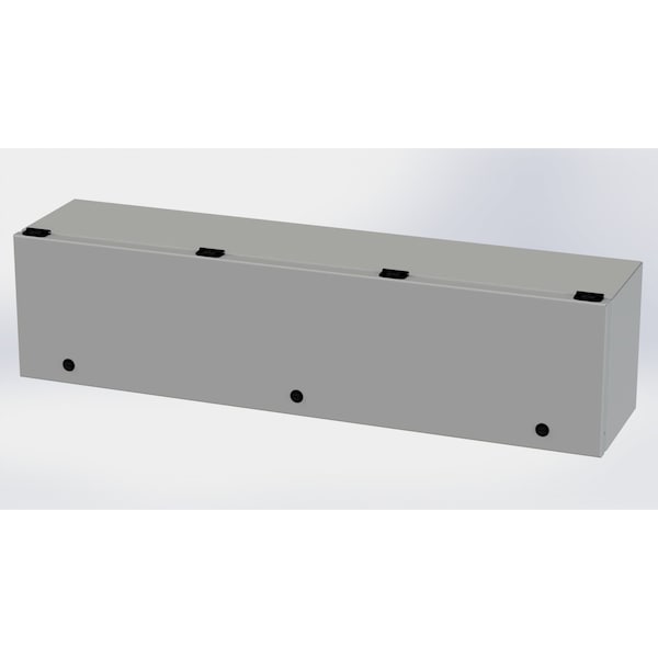 1/4 Turn Latch Electrical Enclosures, 9 in H, 8 in D, 36 in W, NEMA 3R, 4, 12, 13, Carbon Steel